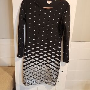 Lula Rue Black Dress With Silver Accents Size Small